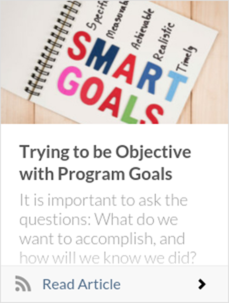Trying to be Objective with Program Goals