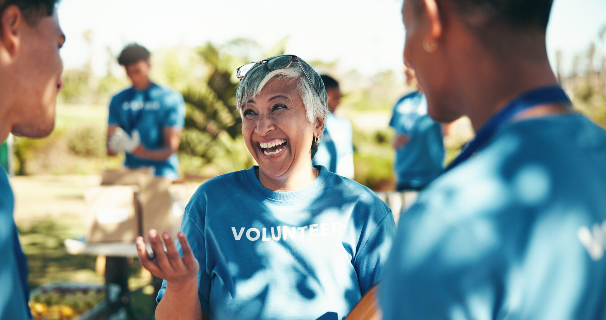 Happy volunteer