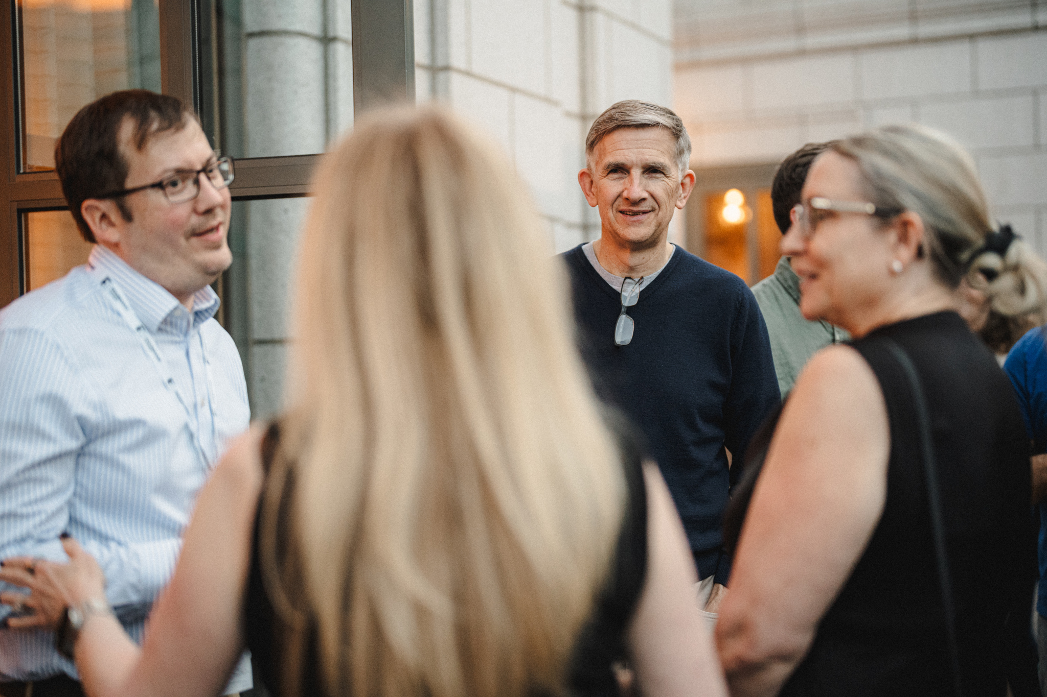 group of people chatting